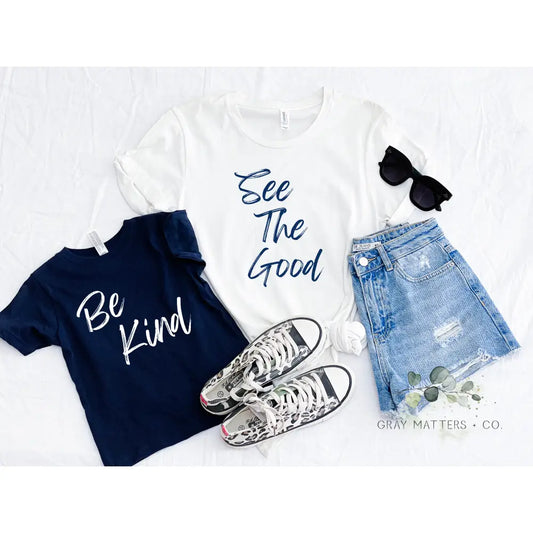 Mommy + Me: See The Good Adult Tee Xs / White T - Shirt